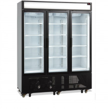 Tefcold FSC 1600H-P Třídveřová chladicí skříň s prosklenými křídlovými dveřmi 